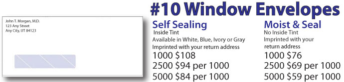 #10 Window Envelopes